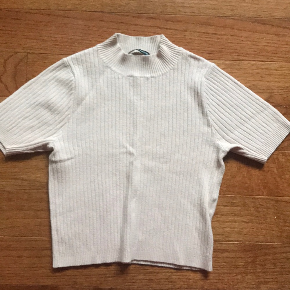 Brandy Melville ribbed knit short sleeve top